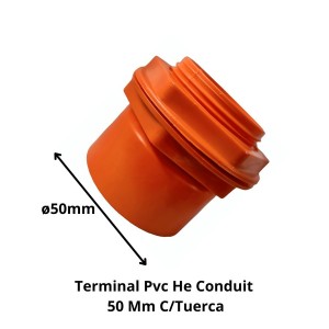 TERMINAL PVC HE CONDUIT 50 MM C/TUERCA