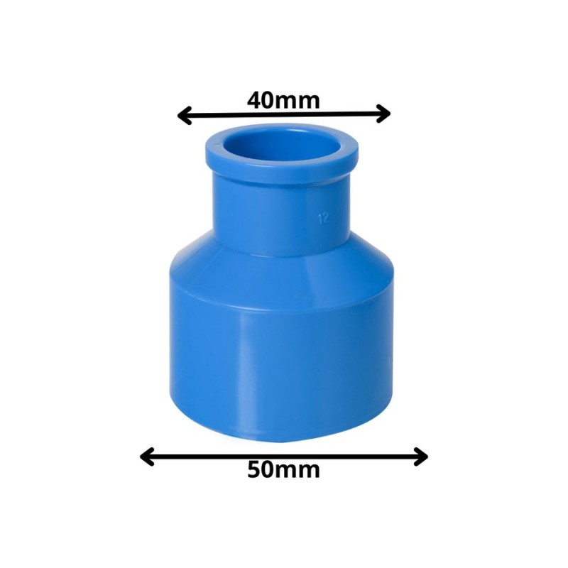 BUJE REDUCCION LARGO CEM PVC PRESION 50X40 MM