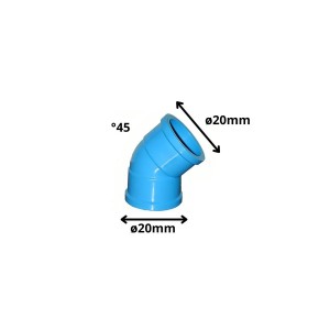 CODO PVC CEM PRESION HIDRAULICO 45 G X 20 MM