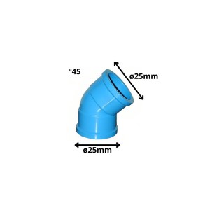 CODO PVC CEM PRESION HIDRAULICO 45 G X 25 MM