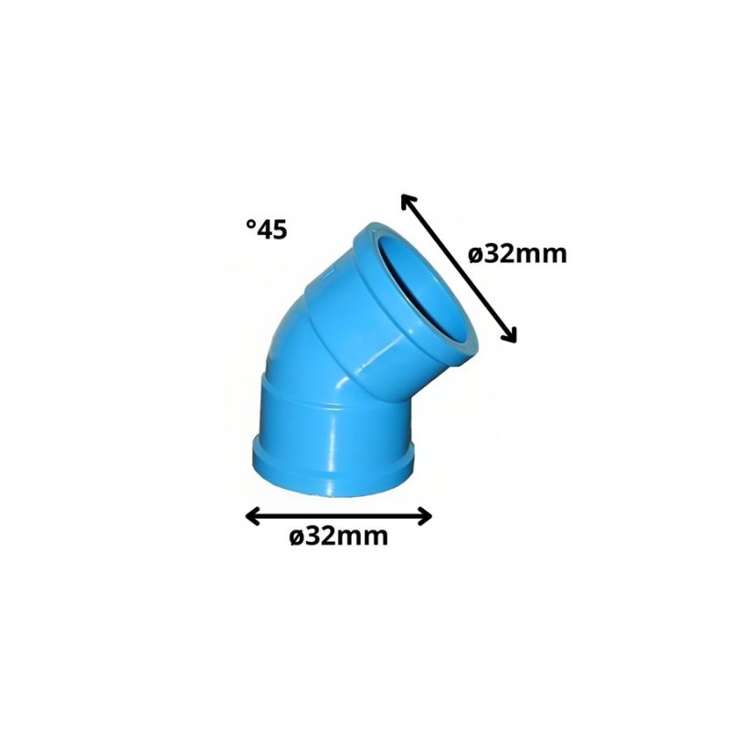 CODO PVC CEM PRESION HIDRAULICO 45 G X 32 MM