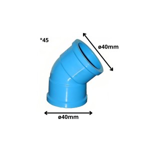 CODO PVC CEM PRESION HIDRAULICO 45 G X 40 MM