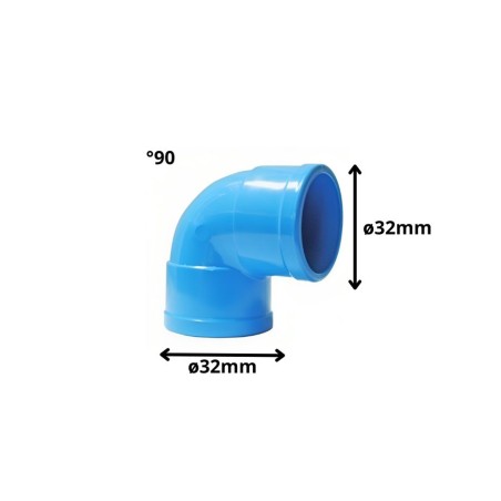 CODO PVC CEM PRESION HIDRAULICO 90 G X 32 MM