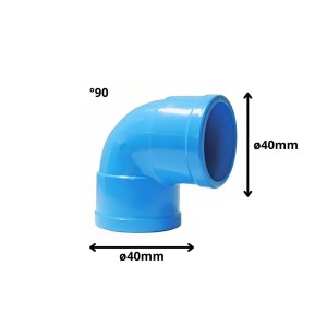 CODO PVC CEM PRESION HIDRAULICO 90 G X 40 MM