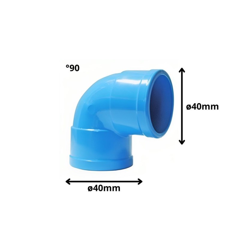 CODO PVC CEM PRESION HIDRAULICO 90 G X 40 MM