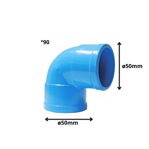 CODO PVC CEM PRESION HIDRAULICO 90 G X 50 MM