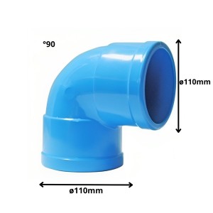 CODO PVC CEM PRESION HIDRAULICO 90 G X 110 MM