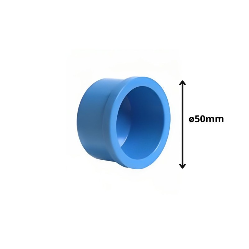 TAPA GORRO PVC CEM PRESION 50 MM