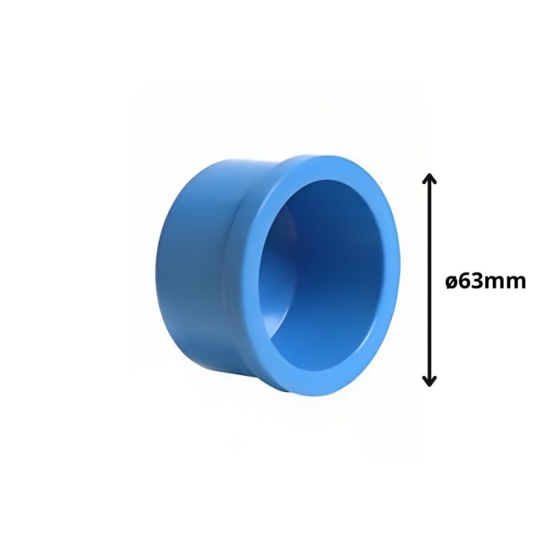 TAPA GORRO PVC CEM PRESION 63 MM