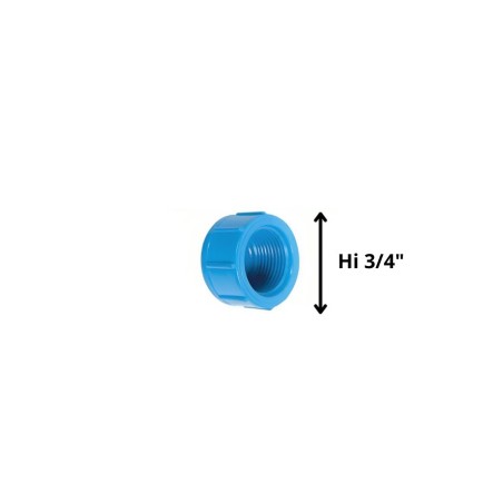 TAPA GORRO HI PVC PRESION 3/4"