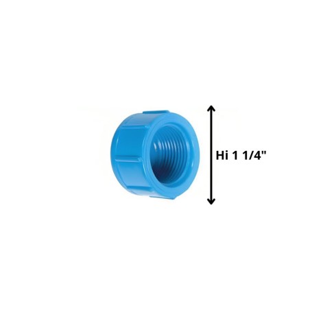 TAPA GORRO HI PVC PRESION 1 1/4"