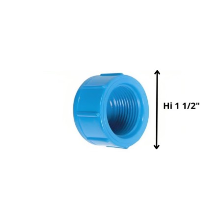 TAPA GORRO HI PVC PRESION 1 1/2"