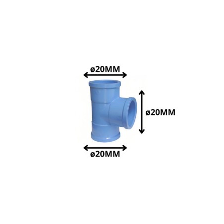 TEE PVC CEM PRESION 20 MM