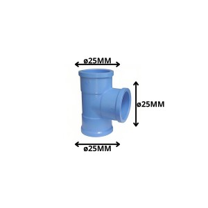 TEE PVC CEM PRESION 25 MM