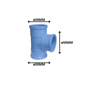TEE PVC CEM PRESION 50 MM