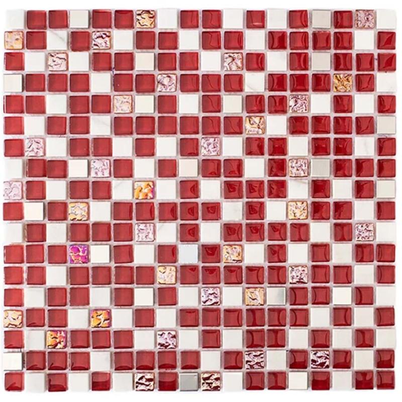 Listel 30 X 30 Mosaicos Rojo/blanco