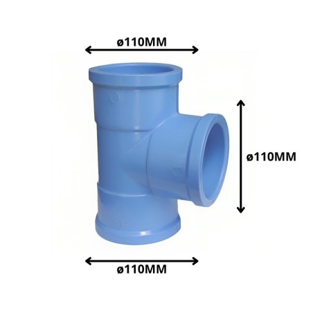TEE PVC CEM PRESION 110 MM