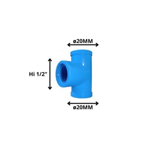 TEE PVC HI PRESION 20 X 1/2"