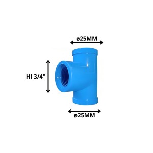 TEE PVC HI PRESION 25 X 3/4"