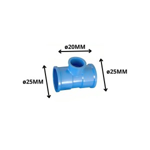 TEE PVC CEM REDUCCION PRESION 25X20 MM