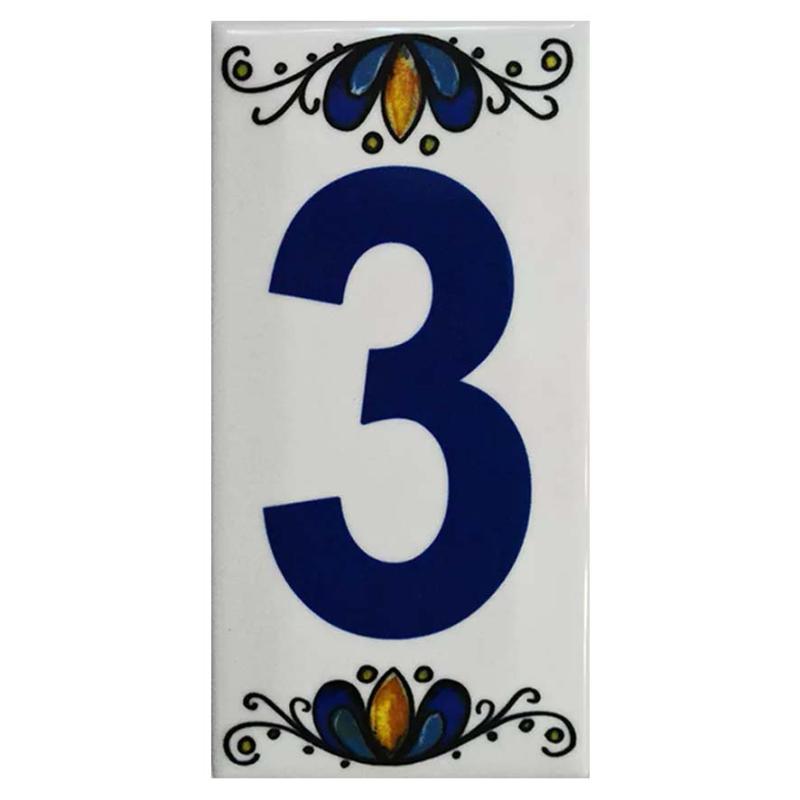 Listel 7,5 X 15 Numero 3 De Ceramica