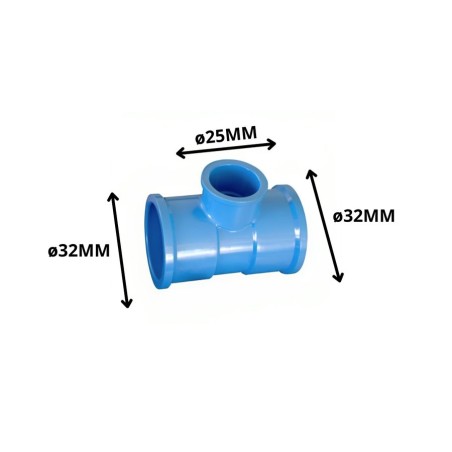 TEE PVC CEM REDUCCION PRESION 32X25 MM