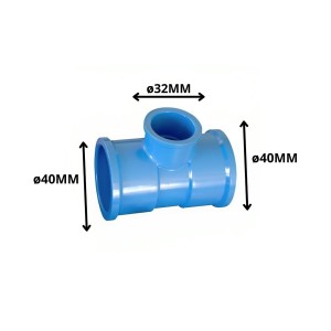 TEE PVC CEM REDUCCION PRESION 40X32 MM
