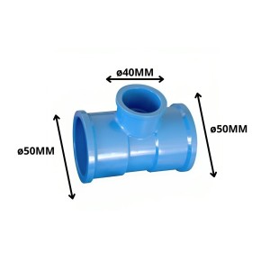 TEE PVC CEM REDUCCION PRESION 50X40 MM
