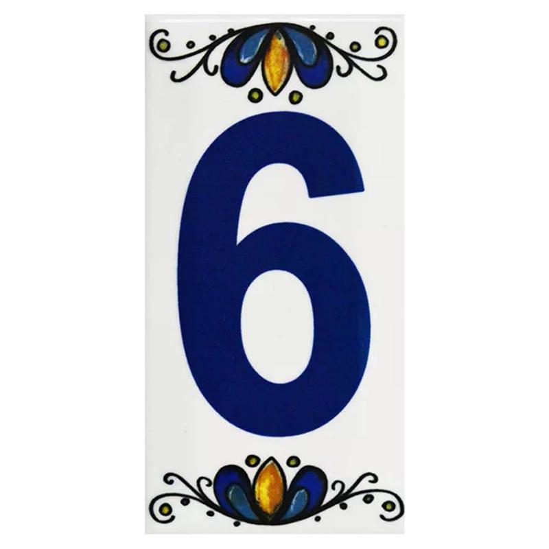 Listel 7,5 X 15 Numero 6 De Ceramica