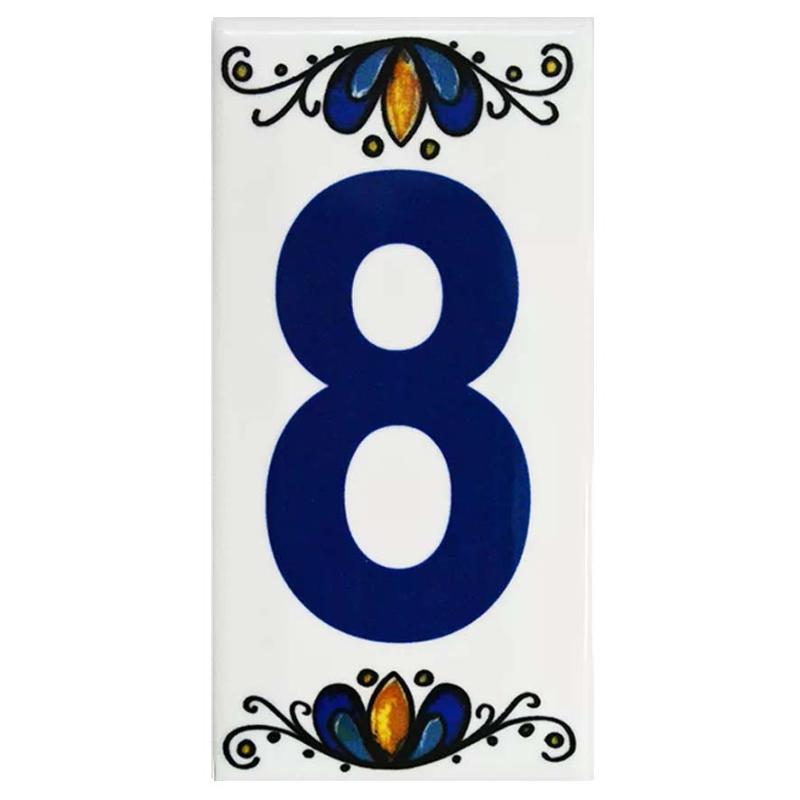 Listel 7,5 X 15 Numero 8 De Ceramica