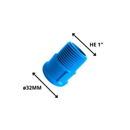 TERMINAL PVC HE PRESION 32 MM X 1"