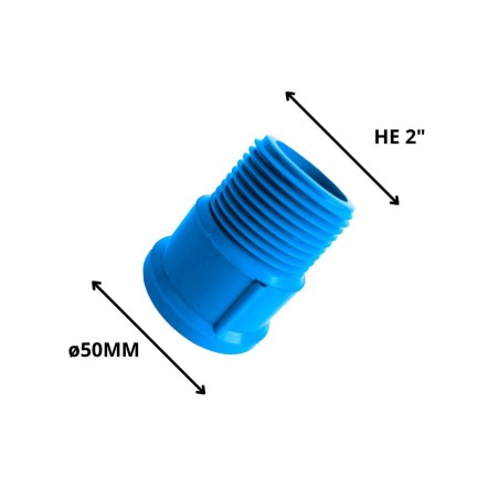 TERMINAL PVC HE PRESION 50 MM X 2"