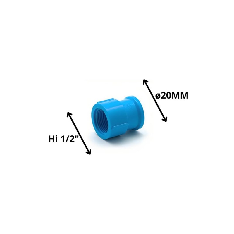 TERMINAL PVC HI PRESION 20 MM X 1/2"