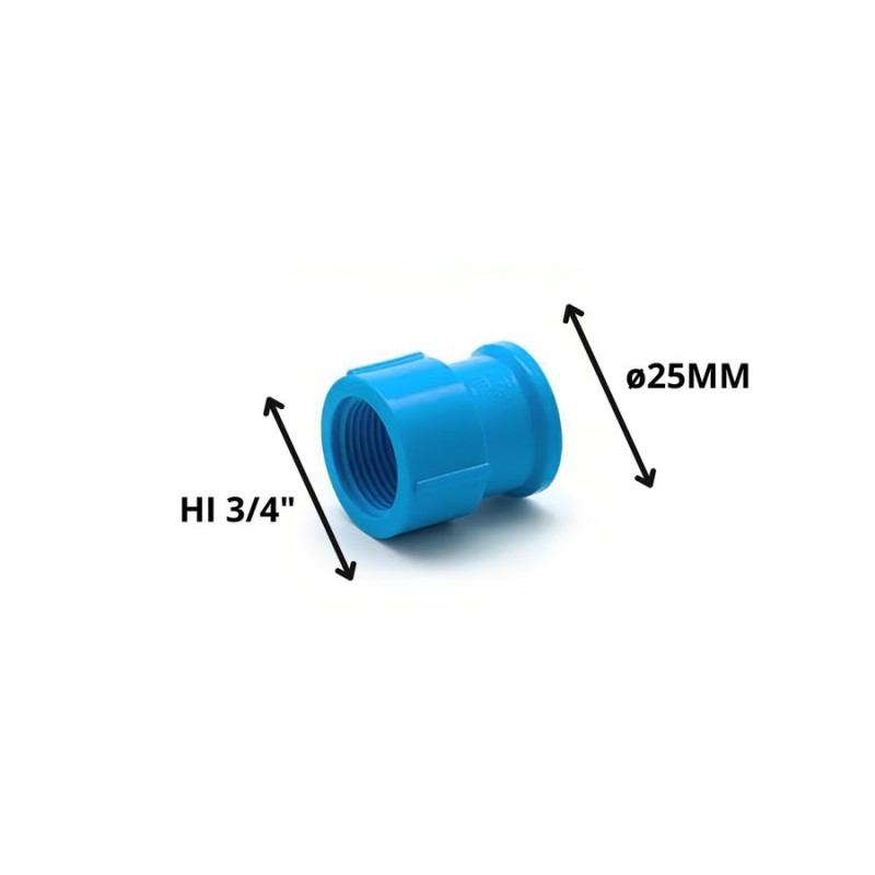 TERMINAL PVC HI PRESION 25 MM X 3/4"