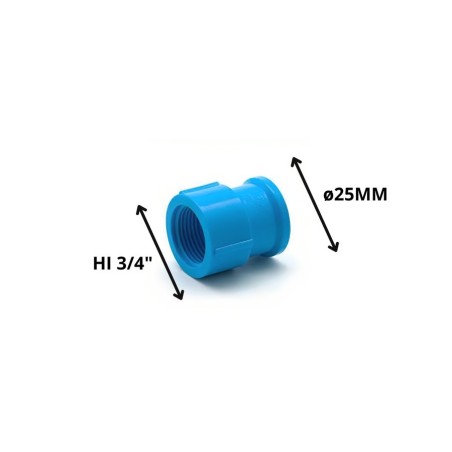 TERMINAL PVC HI PRESION 25 MM X 3/4"