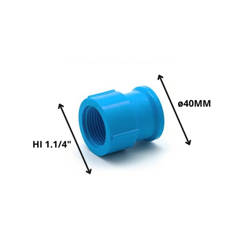 TERMINAL PVC HI PRESION 40 MM X 1 1/4"
