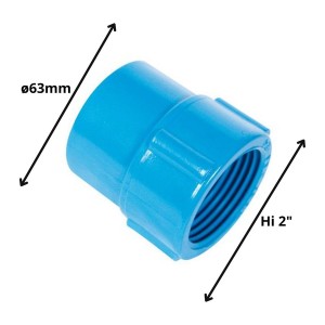 TERMINAL PVC HI PRESION 63 MM X 2"