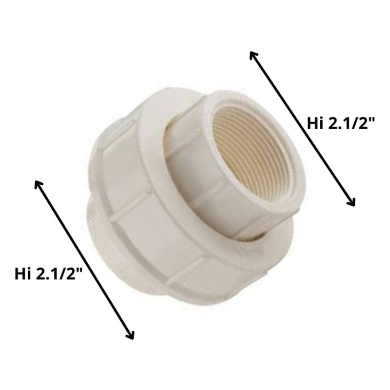 UNION AMERICANA PVC HI/HI PRESION (63 MM) 2 1/2"