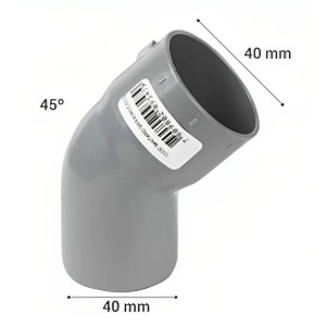 CODO PVC SANITARIO CEM 45 G 40 MM