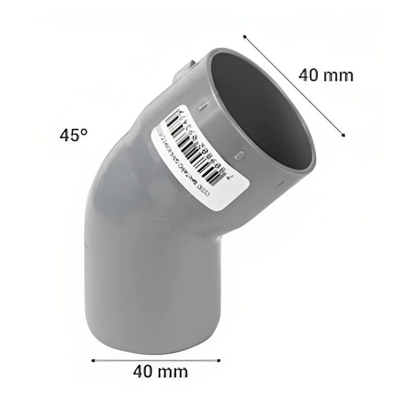 CODO PVC SANITARIO CEM 45 G 40 MM