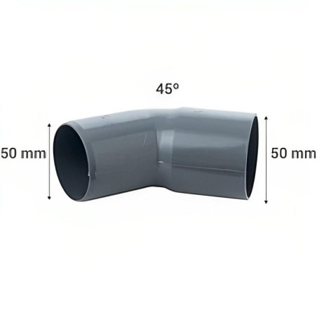 CODO PVC SANITARIO CEM 45 G 50 MM