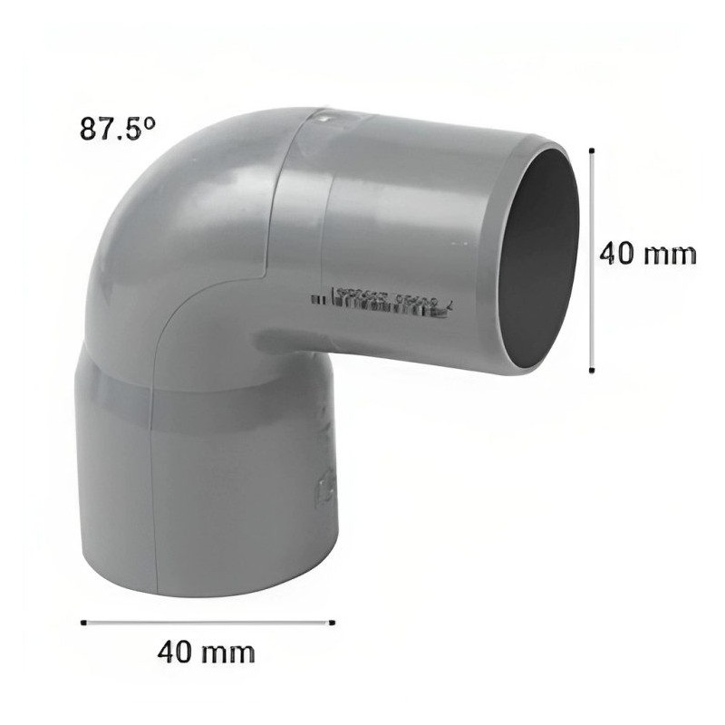 CODO PVC SANITARIO CEM 90 G 40 MM