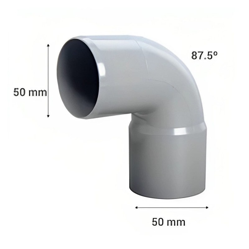 CODO PVC SANITARIO CEM 90 G 50 MM