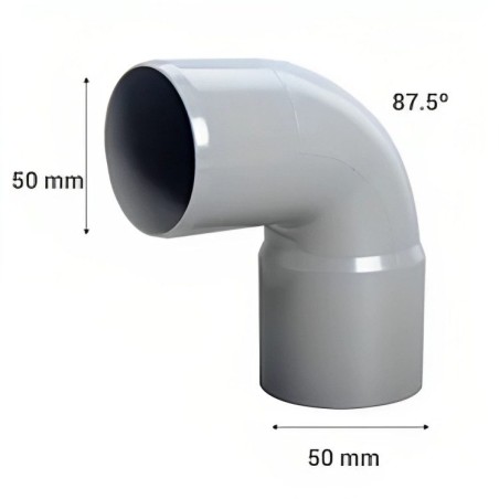 CODO PVC SANITARIO CEM 90 G 50 MM