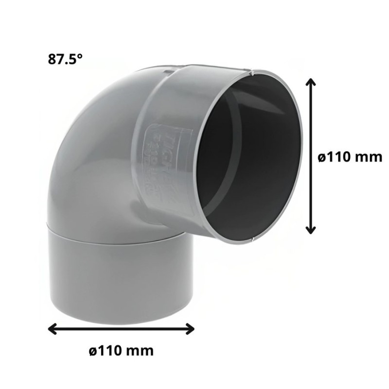 CODO PVC SANITARIO CEM 90 G 110 MM