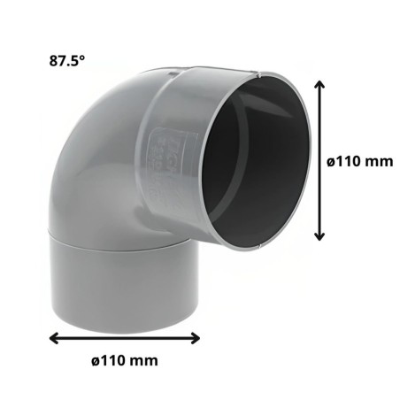 CODO PVC SANITARIO CEM 90 G 110 MM