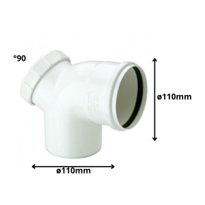 CODO PVC SANITARIO BLANCO CON GOMA 90 X 110 REGIST