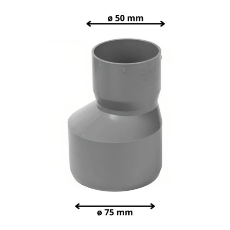 REDUCCION PVC SANITARIO CEM 75X50 MM
