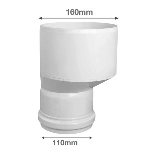 REDUCCION PVC SANIT BLANCO CON GOMA 160X110