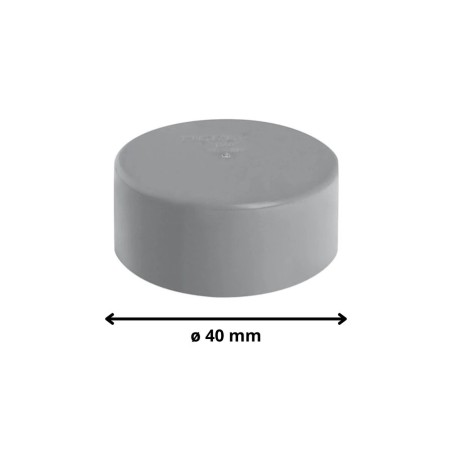 TAPA TUBO CEM PVC SANITARIO GRIS 40 MM